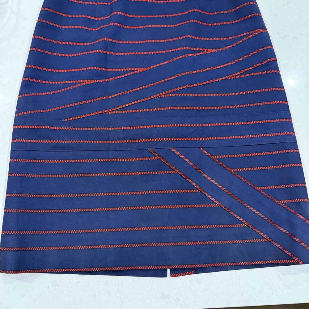 Carlisle Navy and Red Striped Pencil Skirt size 4